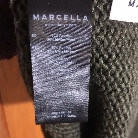 Marcella midtown olive Turtleneck Sweater Dress medium - Picture 4 of 11